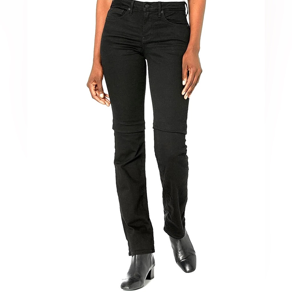 NYDJ BLACK BARBARA BOOTCUT JEANS Lift N Tuck BUTT LIFT Stretch sz 10